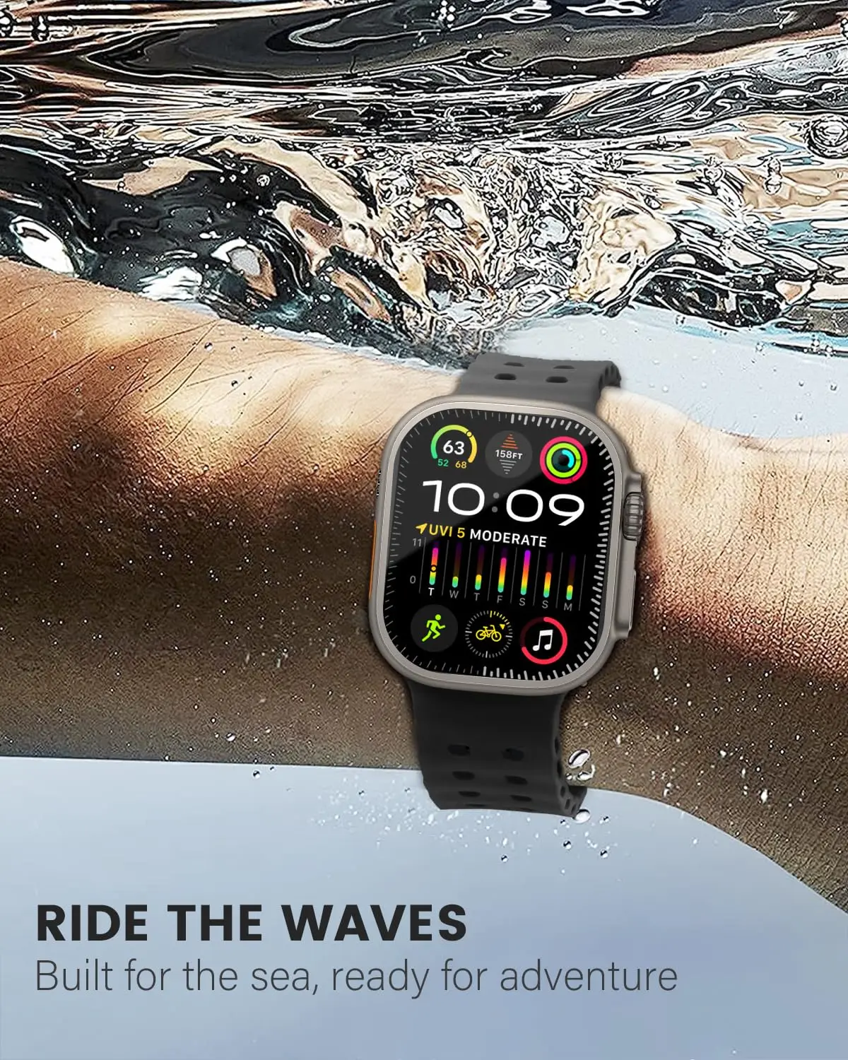 รูปสินค้า สายรัดข้อมือ Apple Watch Ultra 2 ซิลิโคน สปอร์ต