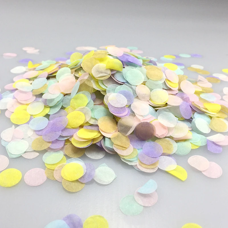 1000pcs/bag 1cm Paper Confetti Mix Color for Wedding Birthday Party Decoration Round Tissue Balloons 10g Baby Shower Decorations paper confetti
