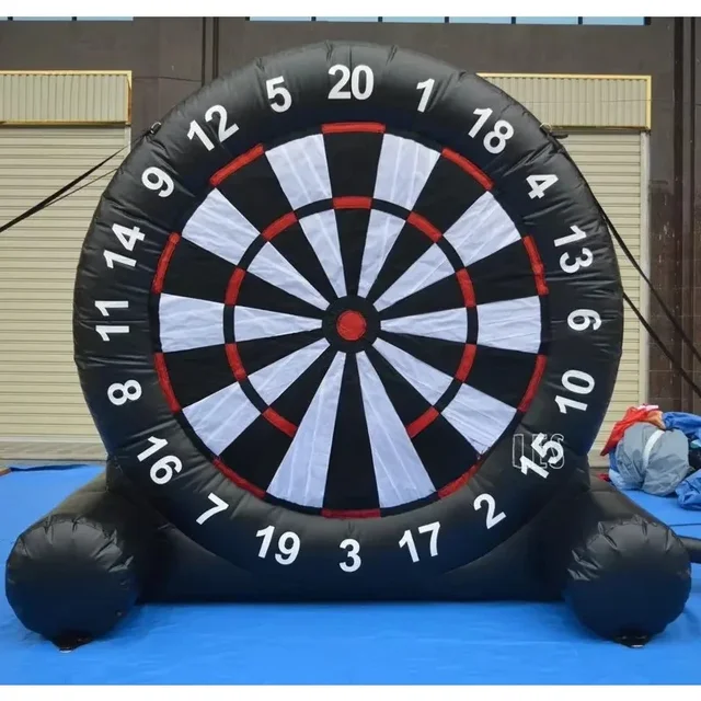 2024 Inflatable Soccer Dartboard Shooting Target Nine Grid With Paste Soccer Point Shooting Goal Building Interactive Game Props 4