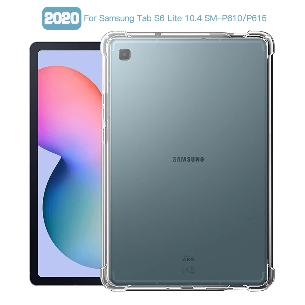 

Shockproof Cover For Samsung Galaxy Tab S6 Lite 10.4'' 2020 SM-P610 SM-P615 10.4 Case TPU Silicon Transparent Cover Coque Fundas