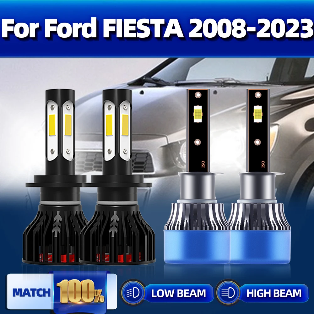 Pack Ampoules LED H4 FORD Fiesta Mk4 3/5 portes JAS, JBS (08.1995 à 01.2002) - Blanc 72W