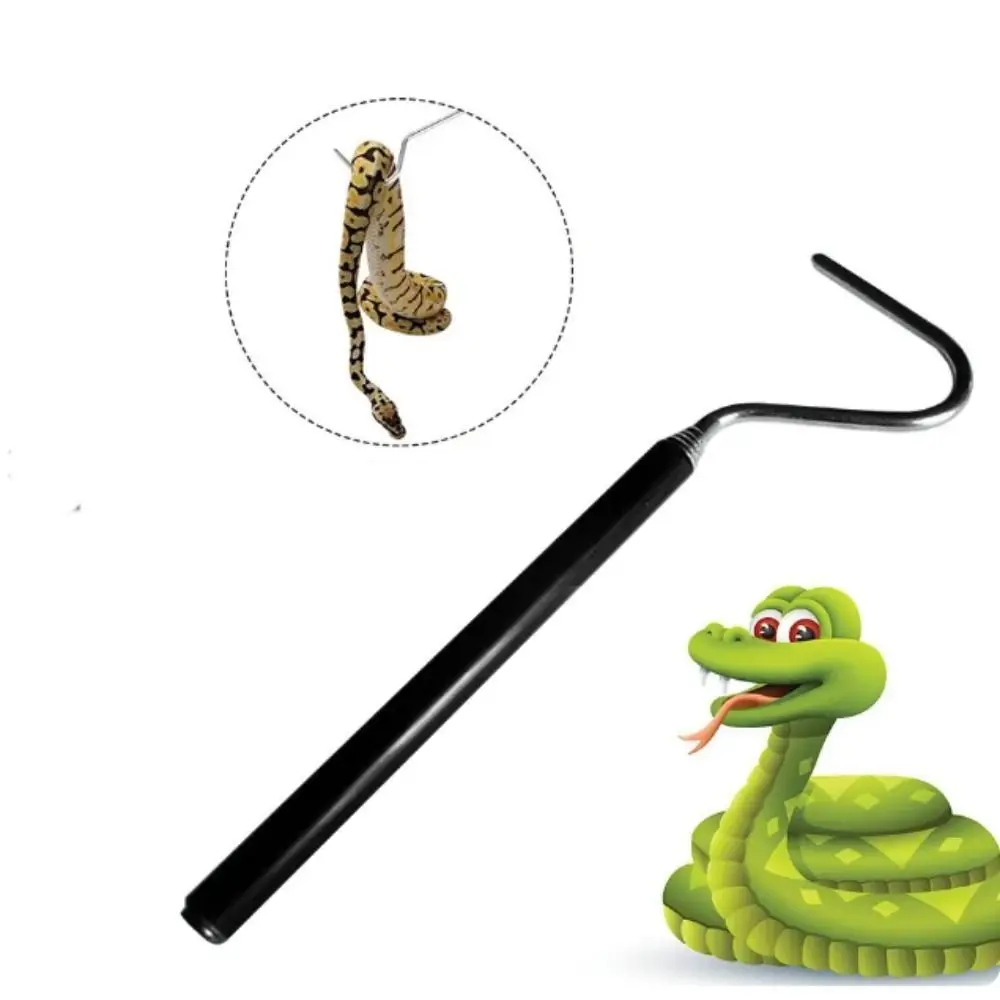 

Non-rust Retractable Snake Hook Professional Retractable Black Reptile Hook Stainless Steel 66cm Reptile Catching Tool Training