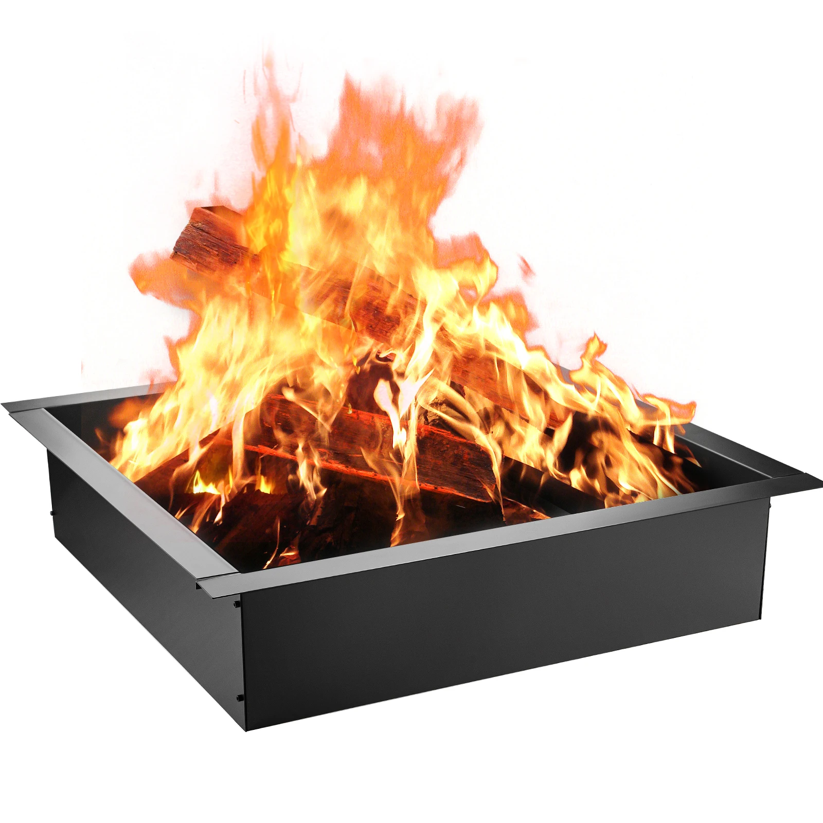 VEVOR Fire Pit Ring 1.5 mm Thickness Fire Ring DIY Steel with Tongs In-Ground Pit Liner for Outdoor Patio Backyard