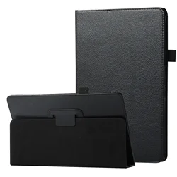 Sleek Solid Color Tablet Case with Pen for Samsung Galaxy Tab A 10.5 (2018) (Black)