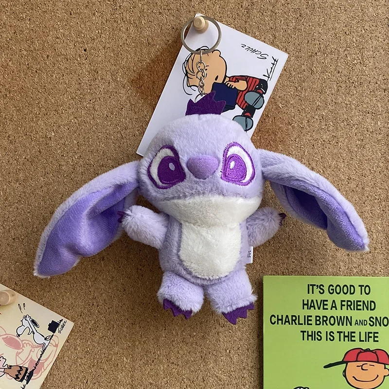 thumbnail image 1 of Llavero con colgante de muñeco de peluche Disney Lilo & Stitch de 14 cm, diseño de dibujos animados Kawaii, para mochila, bolso, decoración, juguete para niños, regalo de cumpleaños para amigos, 1 of 5