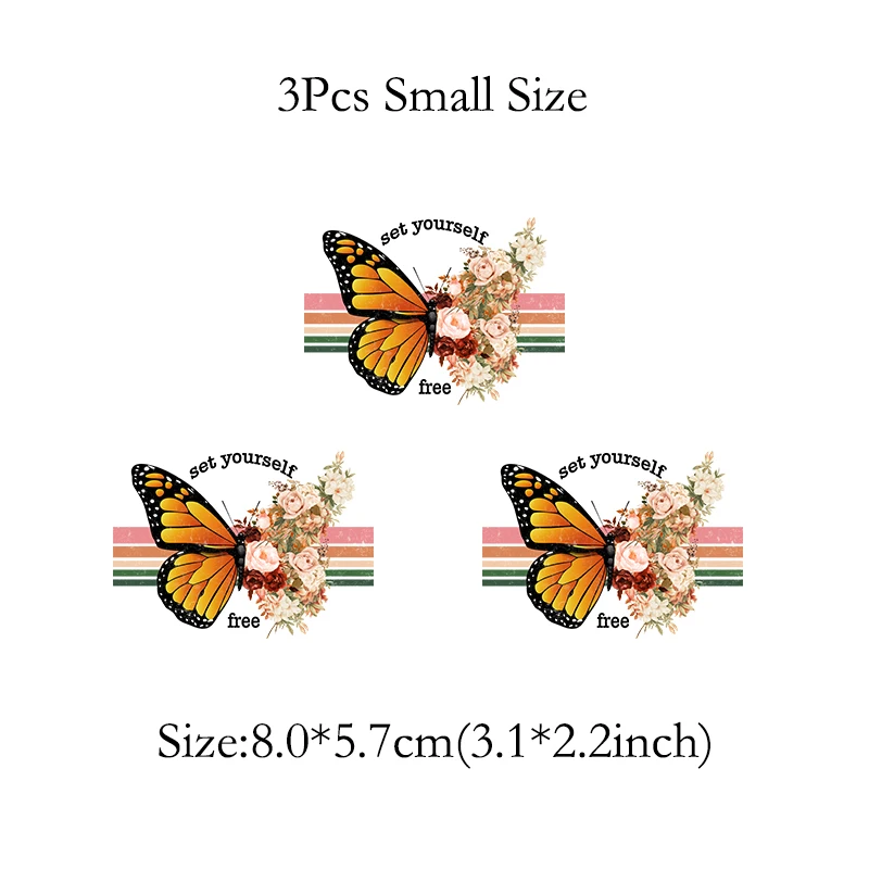 1PC Butterfly Flowers Embroidery Patches for Jacket Iron on Transfer  Stripes Appliques Clothes Stickers Clothing Badges - AliExpress