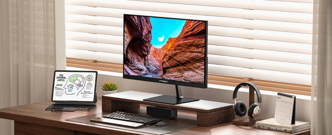 새로운 INNOCN 24D1F 24/27인치 모니터 100Hz 1080P 디스플레이 타입-C 15W 고속 리프레시율 게이밍 IPS 스크린 작업 모니터