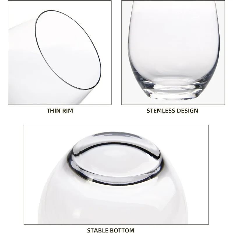 Stemless Wine Glass Set (12pcs) 5