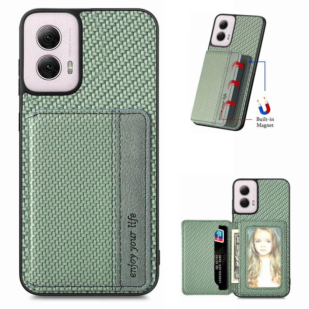 Premium RFID-Blocking Magnetic Leather Wallet Case with Card Holder
