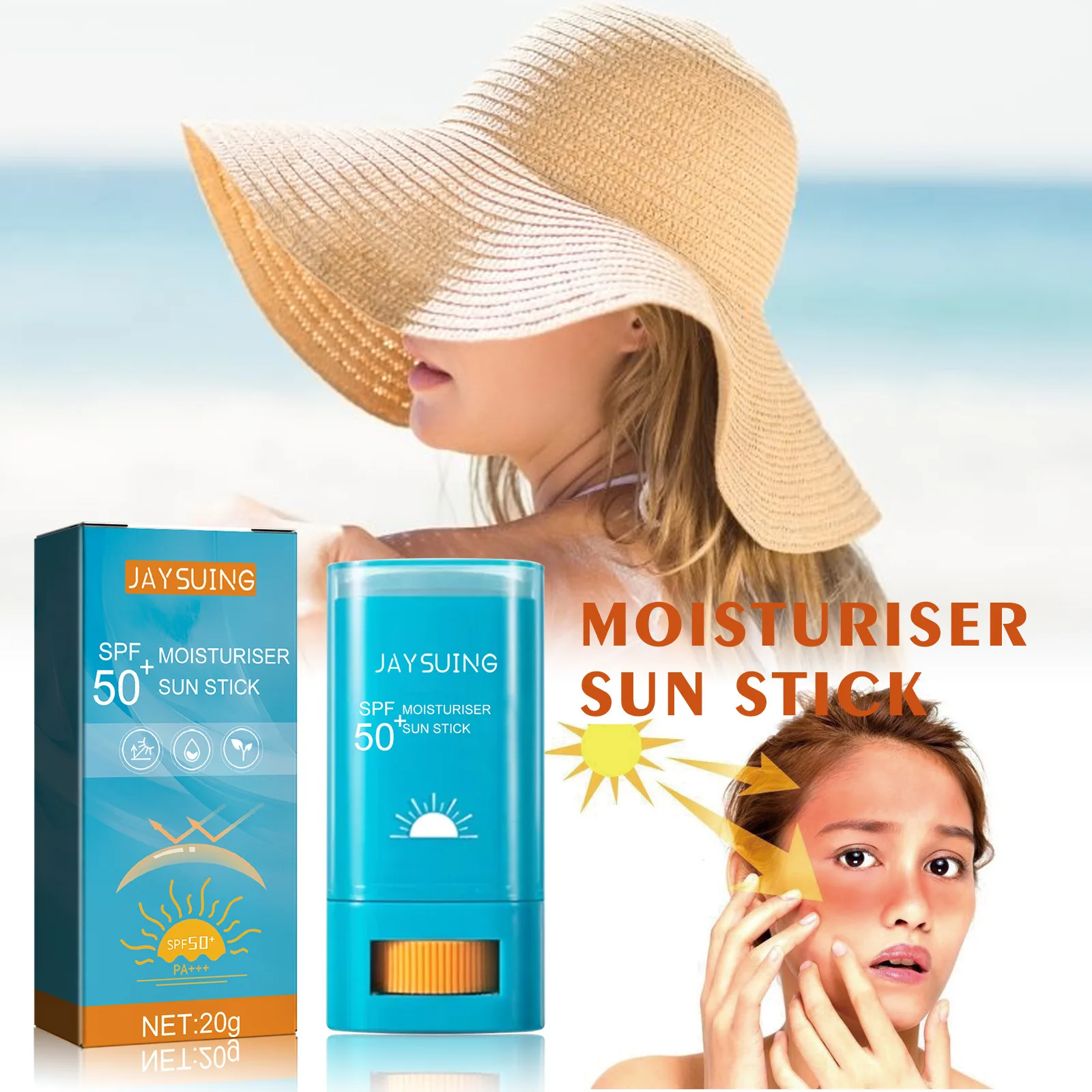 Sunscreen Cream Stick SPF 50+ UV Protective Anti Oxidant Sun Block Isolation Cream Lightweight Korea All Skin Type Cosmetics 2