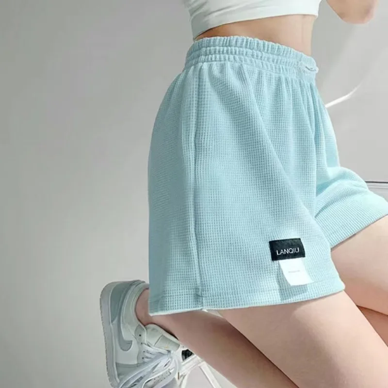 

Loose Sports Shorts, Women's Elastic Waist, Wide Leg Hot Pants, Casual Slimming, High Waist, Straight Leg, Home Casual Pants