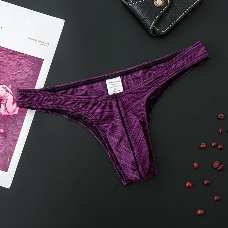 Men Sexy Underwear Briefs Low Waist Breathable Mens Briefs Bikini U Convex Pouch Elastic Male Panties Comfortable Underpants