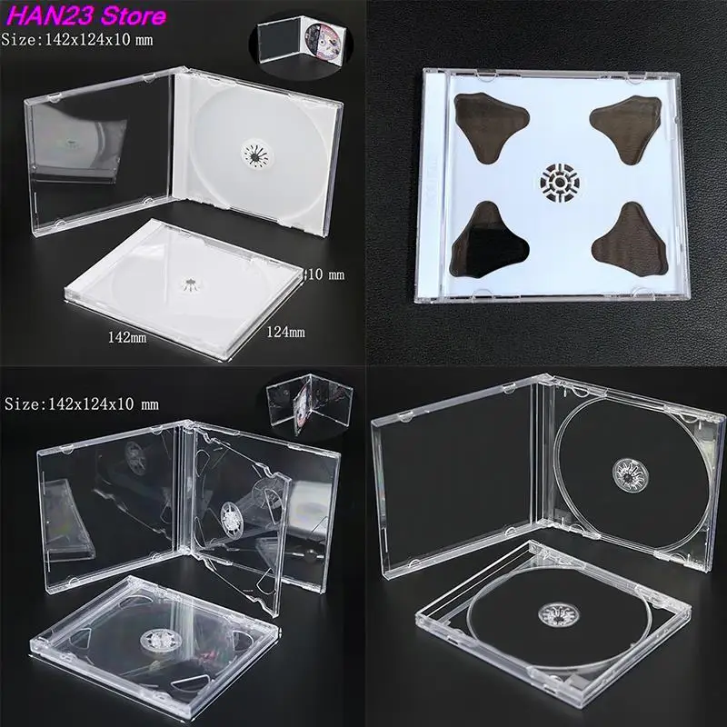1PC Plastic DVD Case Portable CD Storage Box CD Package Case Durable DVD Box Thicken Single Disc Storage cd dvd storage bag,cd dvd storage case