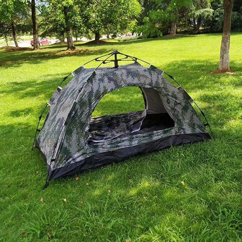 

Outdoor Single Person Camouflage Camping Pop-up Winter Fully Automatic Quick Opening Tent Dual Rain and Mosquito Proof