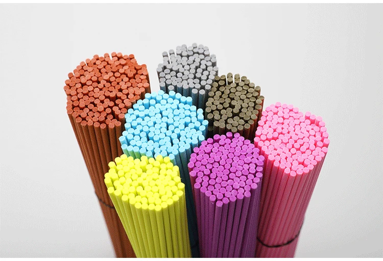 Description Picture 4 of item50pcs 22cmx3mm Colored Fiber Rattan Stick for Reed Diffuser Aroma Essential Oil Air Freshener Decorative For Home Fragrance