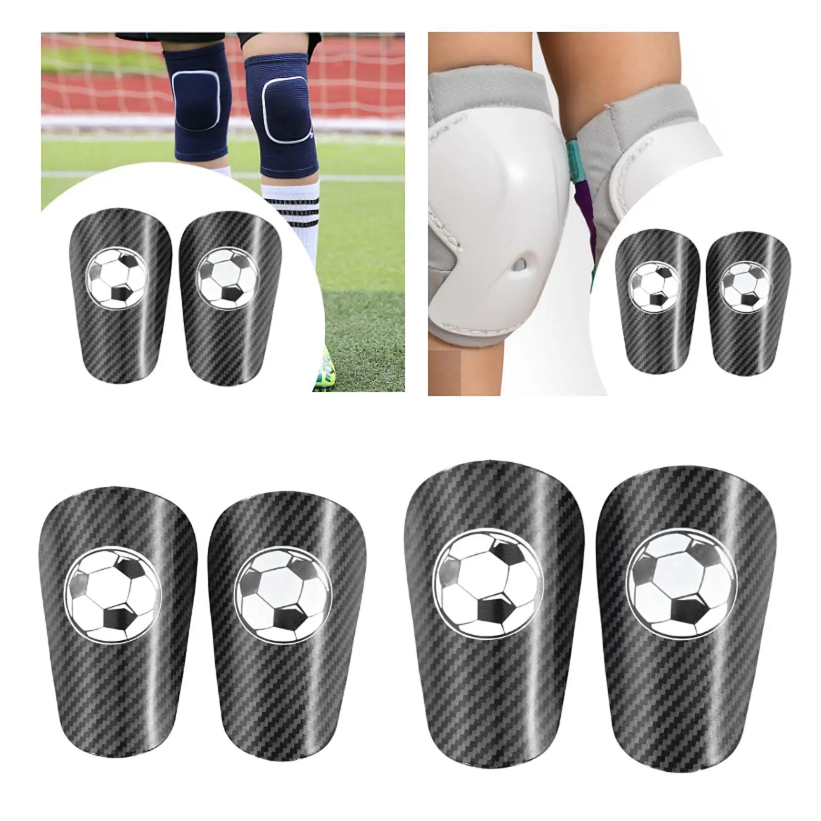 1 Pair Mini Soccer Shin Guards Soccer Protective Equipment Comfortable Protector Shin Pads for Children Boys Girls Kids Adults