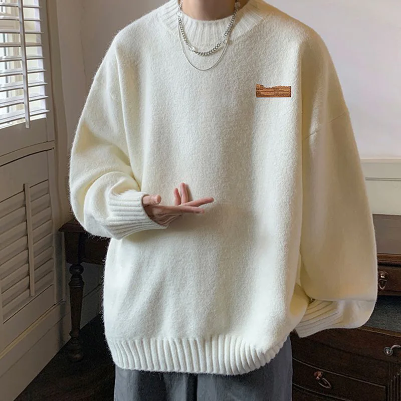 Fashion O-Neck Knitted Spliced Solid Color Casual Sweater Men's Clothing 2023 Autumn New All-match Pullovers Loose Korean Tops stylish o neck knitted solid color loose all match sweater men s clothing 2022 autumn new casual pullovers warm tops