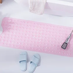 Non-Slip Bath Mat with Drain Holes and Suction Cups (Pink.)