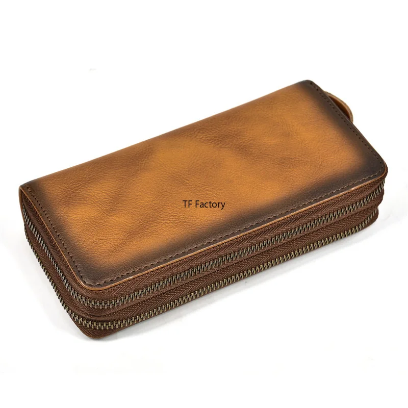 Premium Leather Long Wallet with Money Clip