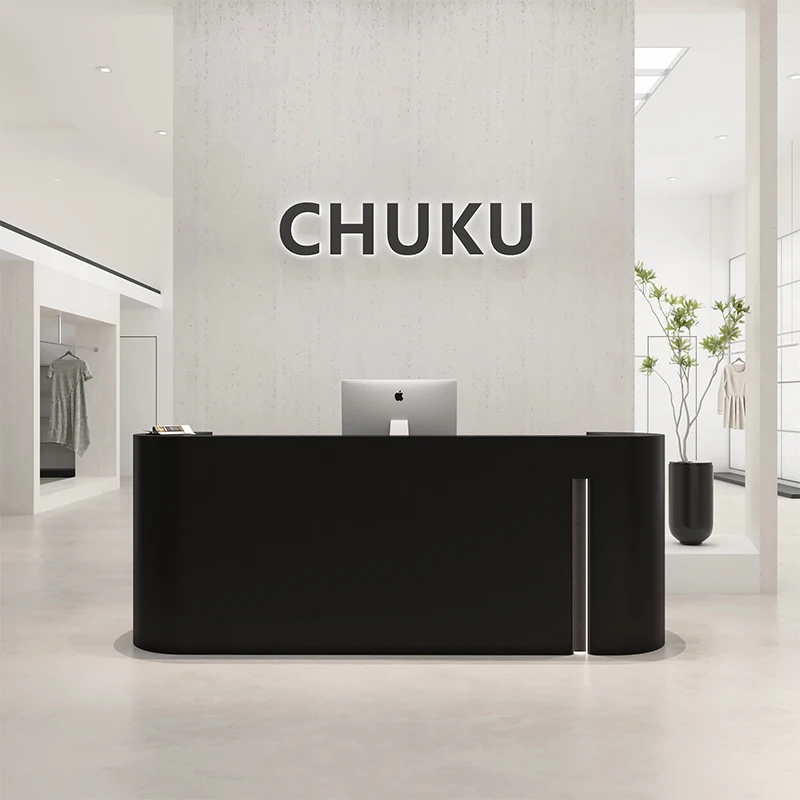 

Commercial Office Retail Counter Executive Reception Standing Cashier Massage Counter Luxury Spa Mostrador Oficina Bar Furniture
