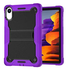 Durable Armor Kickstand Case with Triple - Layer Protection and Versatile Compatibility for Redmi Pad 10.61 inch (Purple - Black)