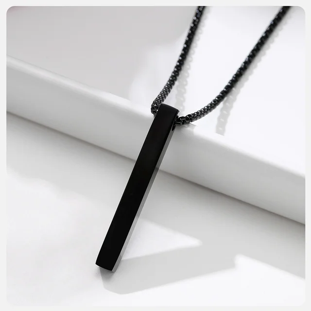 Buy Mens Necklace BLACK MONOLITH Bar Necklace, Heavy Duty Black Necklace,  Unisex, Long Necklace, Fathers Day, Gift for Him, Bohemian Fringe Online in  India - Etsy