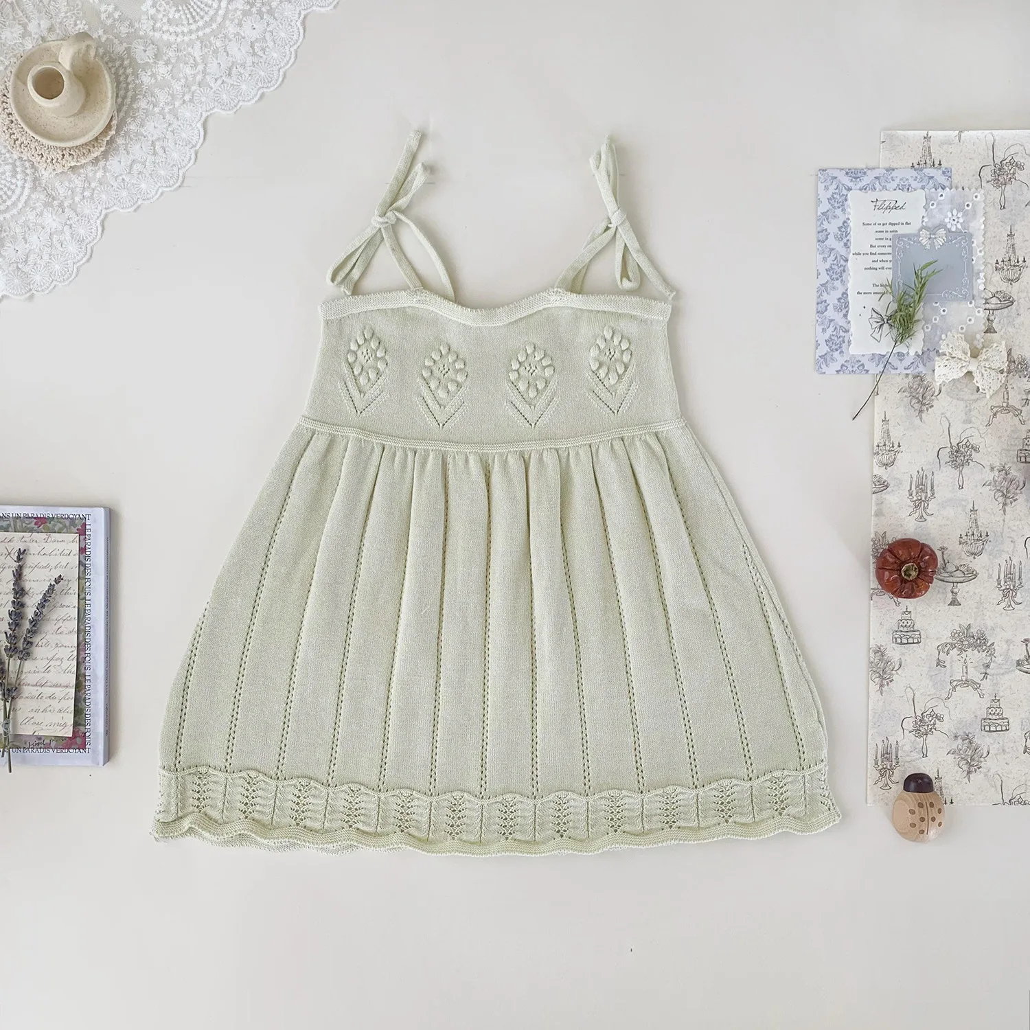Neue Sommer Baby Kleidung 1-5 Jahre Mädchen Stricken Kleid Bestickt Höhlte Heraus Gestrickte Leibchen Kleid Baumwolle Mode Baby kleidung – Detail 20