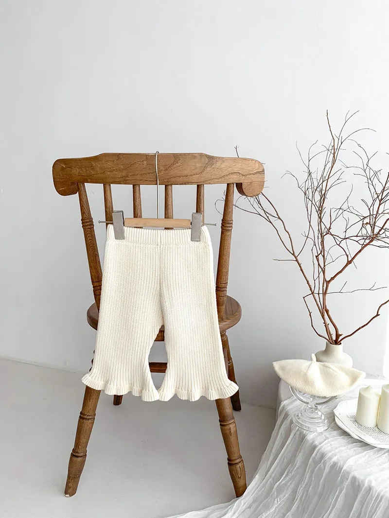 Autumn Baby Girls Flare Knit Trousers