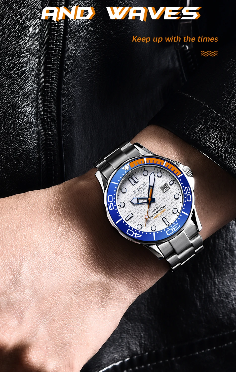 2022 LIGE New Business Mens Watches Top Brand Luxury Dive Watch For Men Waterproof Date Clock Sport Watch Relogio Masculino+Box