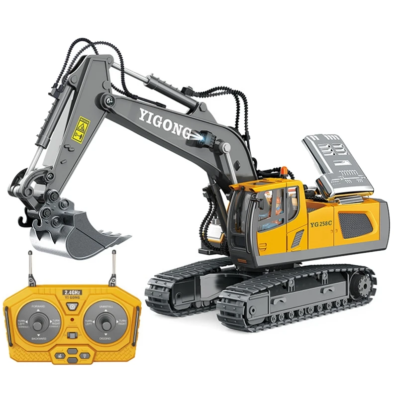 

1:24 Remote Control Excavator 11 Channels Aluminum Alloy Engineering Vehicle Toys For Kids