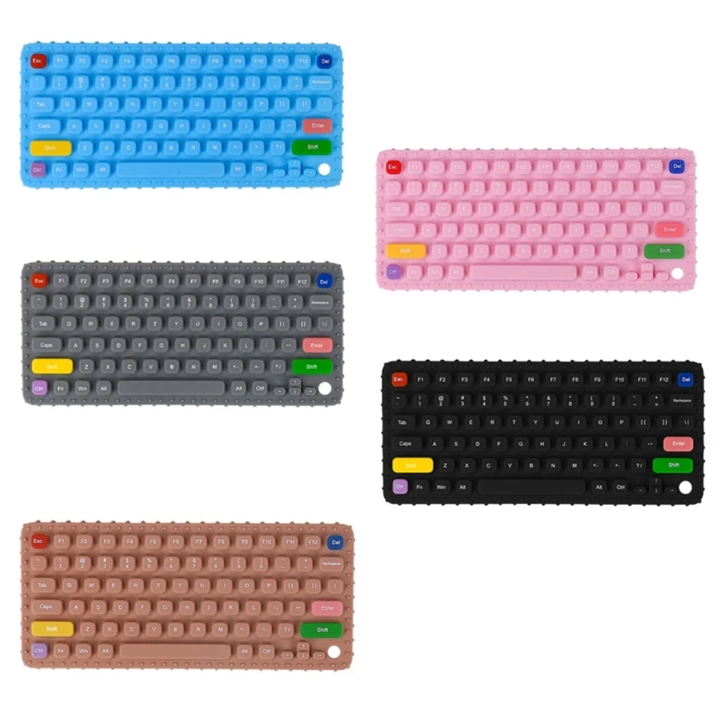 

Силиконовая игрушка для прорезывания зубов для младенцев, прорезыватели в форме клавиатуры для детей 6-12 месяцев, успокаивающие