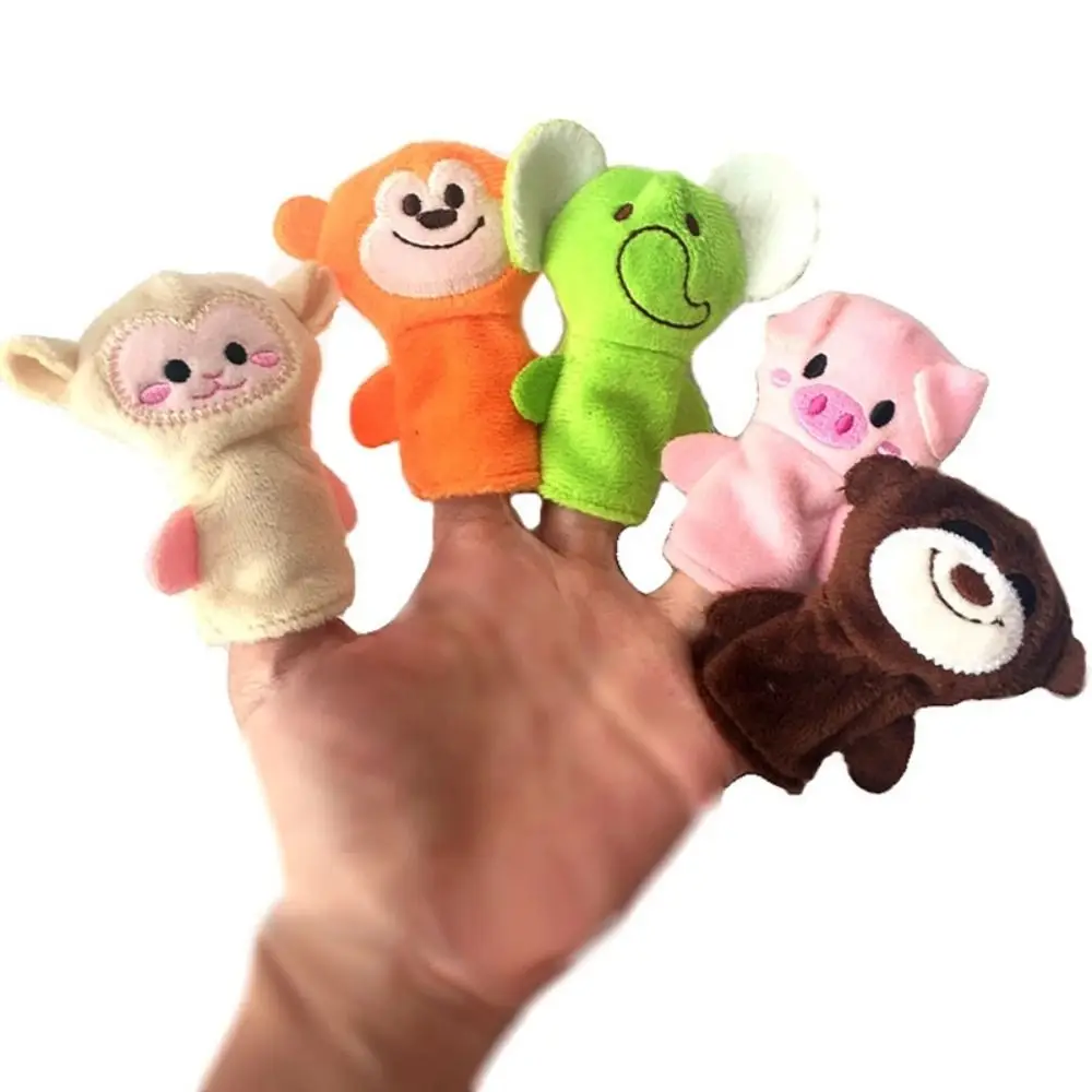 

Plush Children's Hand Puppet Teaching Dog Monkey Finger Puppet Parent-Child Frog Animal Puppet Story Telling