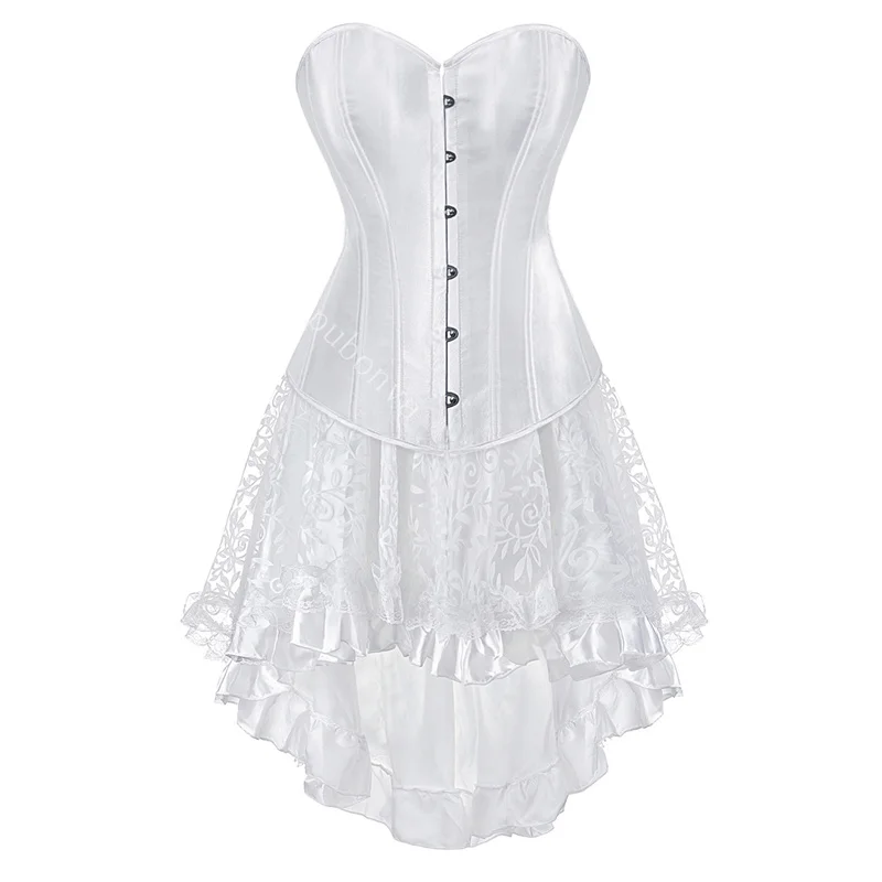 Abito corsetto matrimonio sposa Tutu skrats pizzo Set Plus Size