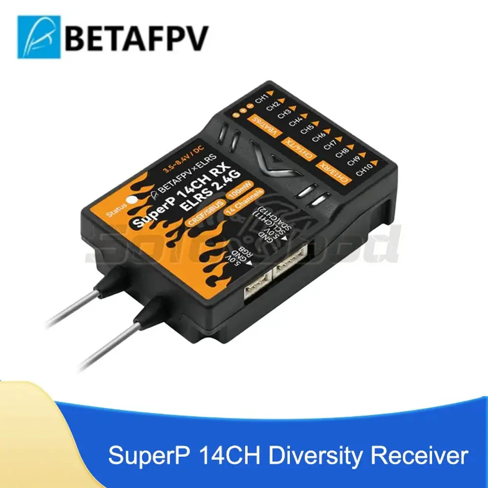 

BETAFPV SuperP 14CH Diversity Receiver Adapted RC Model Type Multirotors Fixed-wing aircraft Helicopters RC Cars RC Boats NEW