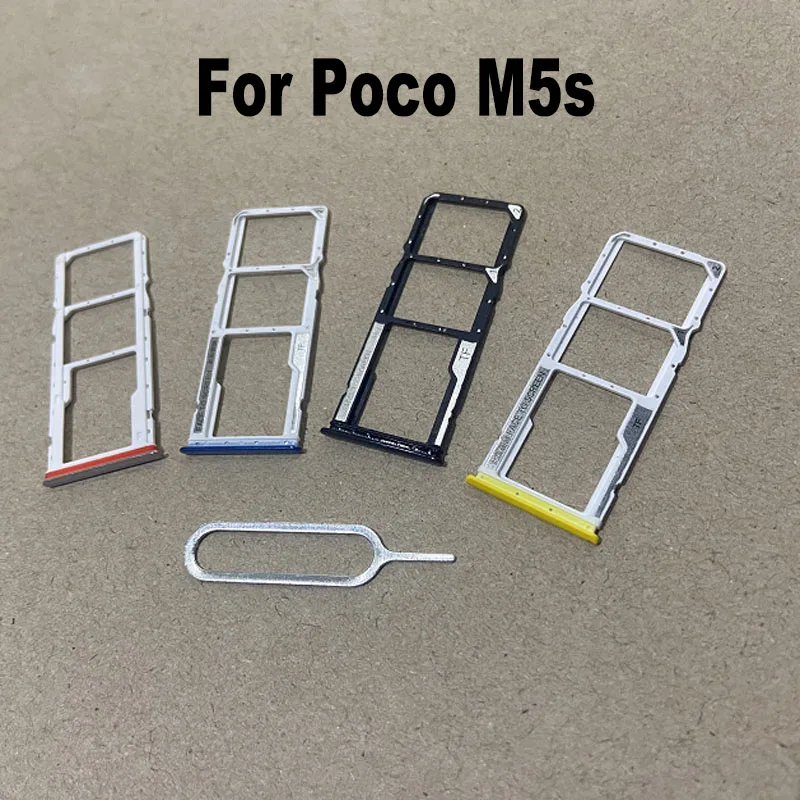 SIM Card Tray For Xiaomi Poco M5s Sim Card Holder Slot adapter and Micro SD Card Tray Holder With Free Eject Pin Ke