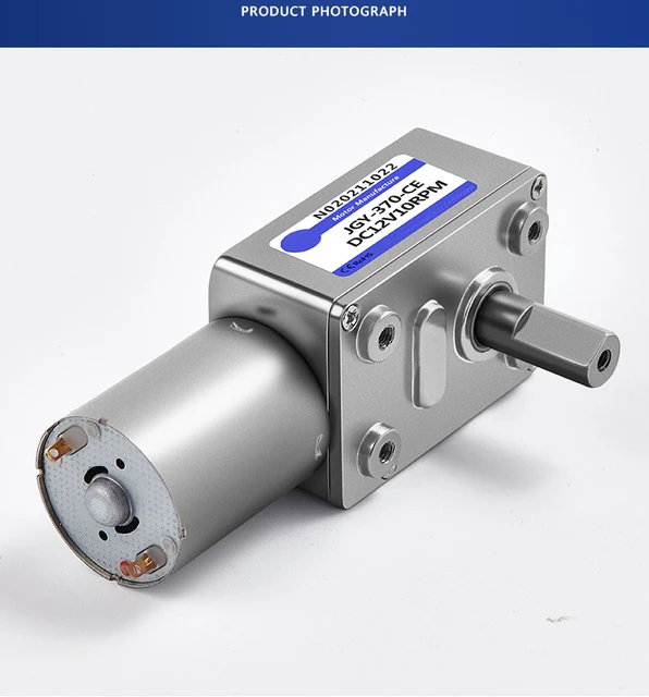 Cikonielf Moteur à Engrenage à Vis Sans Fin à Courant Continu Moteur à