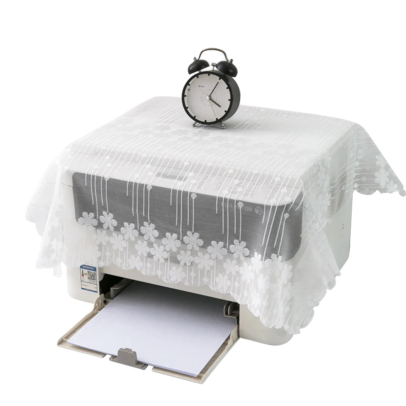 European Style Dust Covers White Color Flower Microwave Oven Covers Tablecloth Household Dust Protector Table Lamp Cover