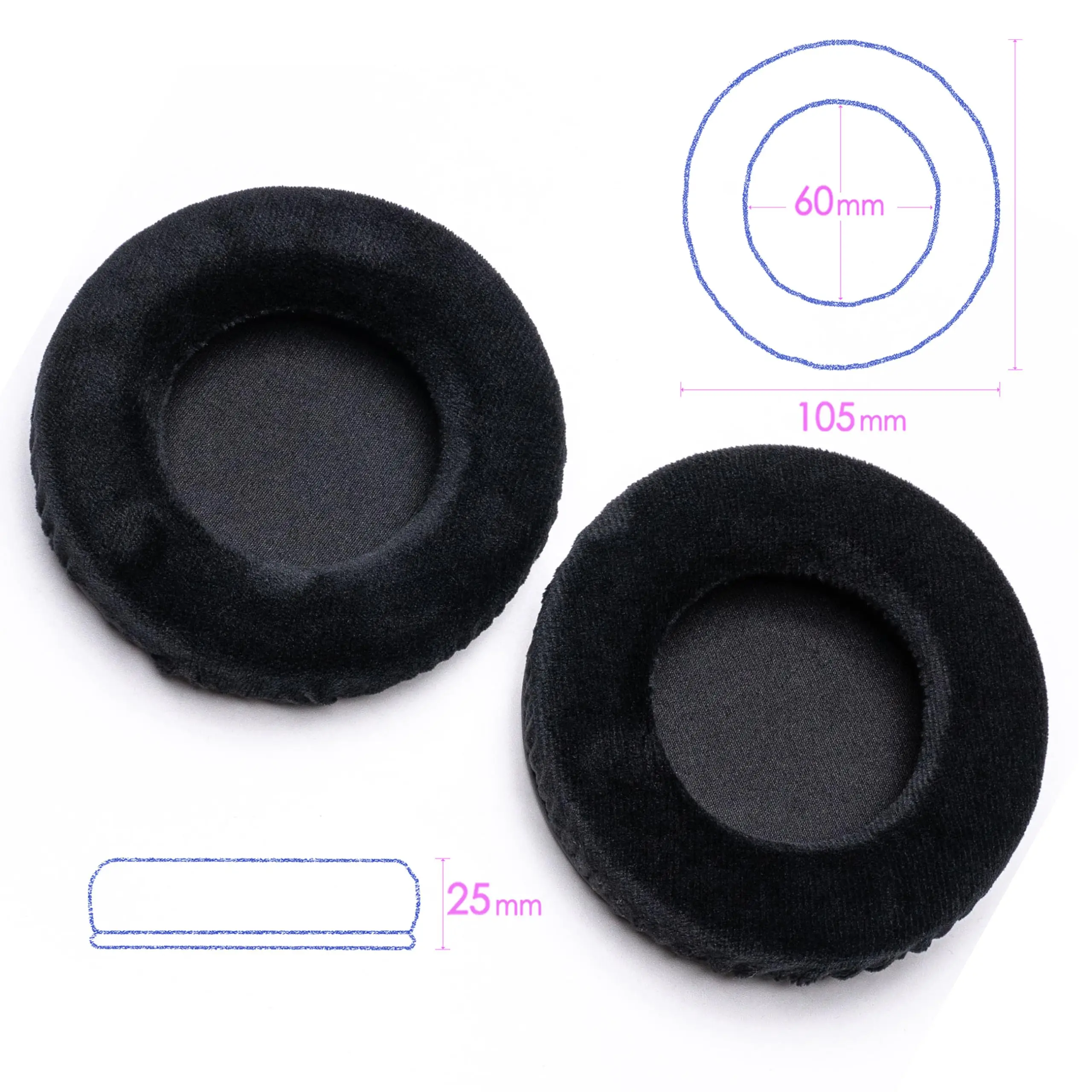 Velour Ear Pads Wool Headband Refresher Kit For Hifiman