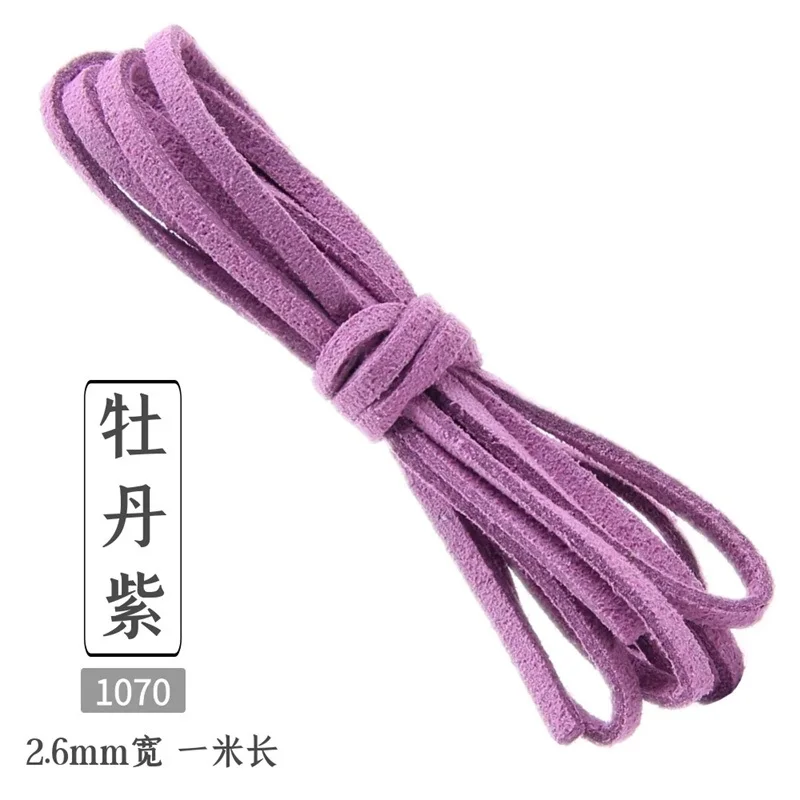 Vibrant Flat Faux Suede Braided Cord for DIY Jewelry and Gift Wrapping - 60 Color Collection, 10-Yard Length