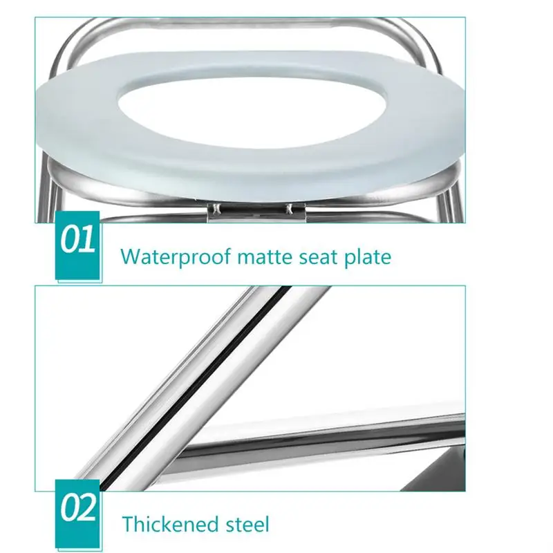 Folding Commode Portable Toilet Seat folding toilet portable toilet Portable Potty Chair Comfy Commode Chair for Camping Hiking Trips