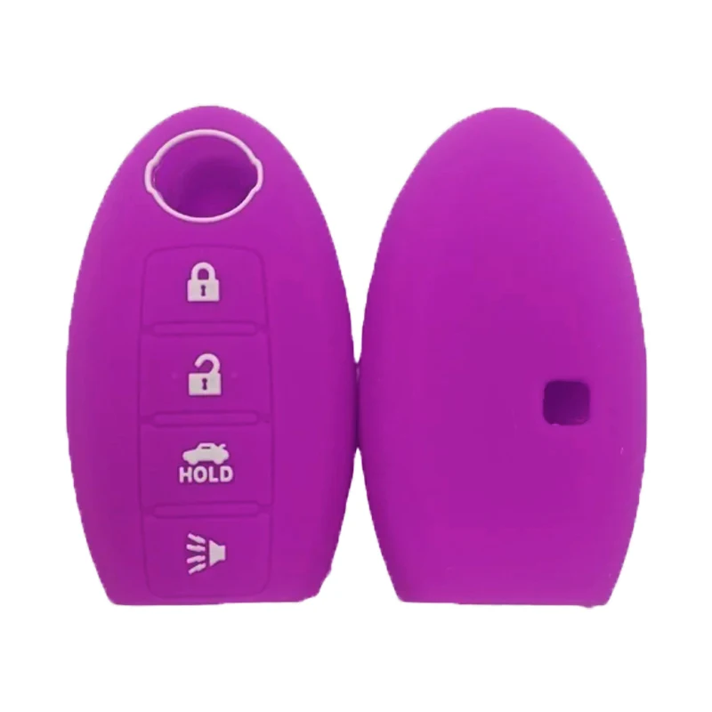 Premium 4-Button Silicone Car Keycase Accessory