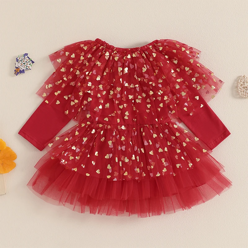 Vestito Bambina Tulle PatPat - Maniche Lunghe Floreale Per Feste E Natale - Foto 9