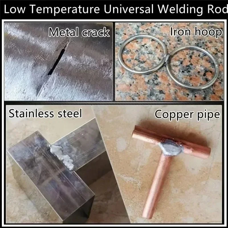 Welding Rods Aluminum Welding Rods Tin Solder Rod Low Temperature Welding Rods for Repair Holes Easy Melt Copper Iron Aluminum Stainless Steel Solder Patch Up Rod Repairing Kit