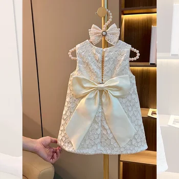 Abiti classici per neonate per bambini Cuore elegante Matrimonio Principessa Abito da festa Bambini Compleanno Battesimo Abbigliamento formale