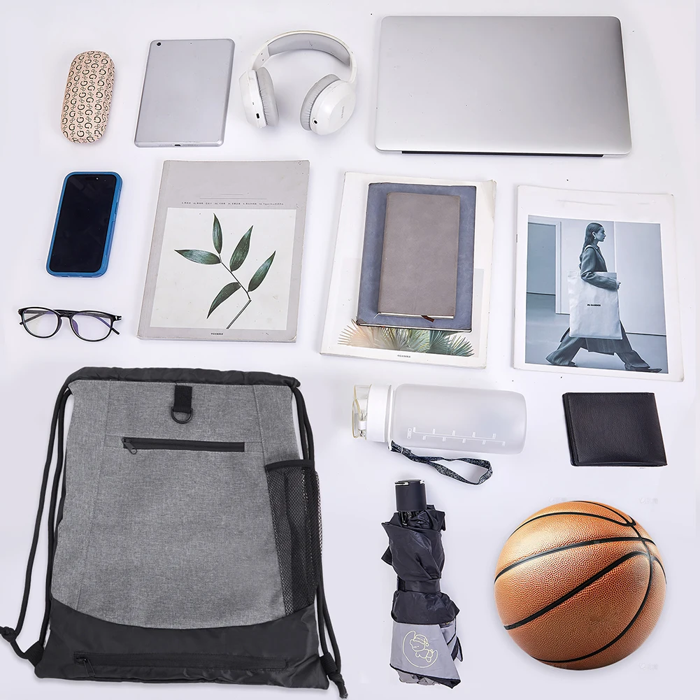 Nylon Drawstring Backpack for Sports and Outdoor Activities