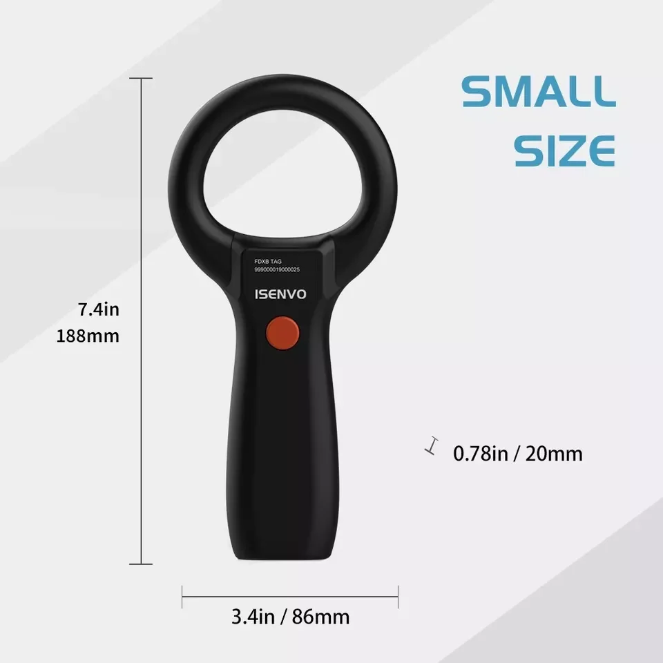 Pet Dog Cat Microchip Reader Animal EMID ISO Chip Scanner Tag ID Identification