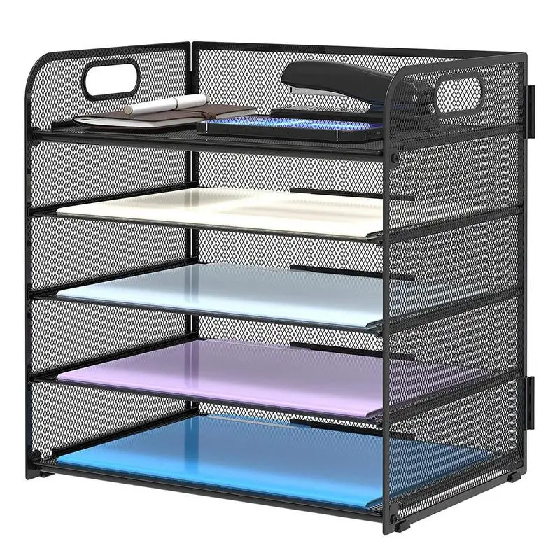 paper-tray-organizer-for-desk-mesh-desktop-organizer-letter-tray-desk-organizer-sturdy-multifunctional-mesh-desk-file-organizer