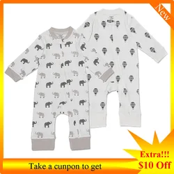 Designer Brand Newborn Baby Girls Boy Long Sleeve Spring Clothes Elephant Balloon Rompers Infant New Born Kids Boutique Clothing