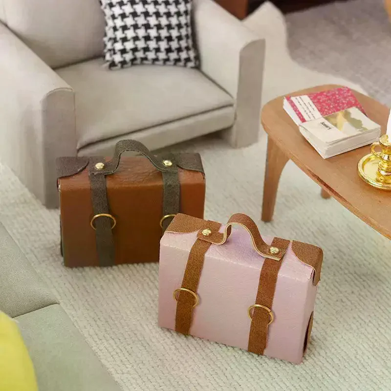 1:12 Dollhouse Miniature Briefcase Suitcase Model Decor Toy Doll House Accessories