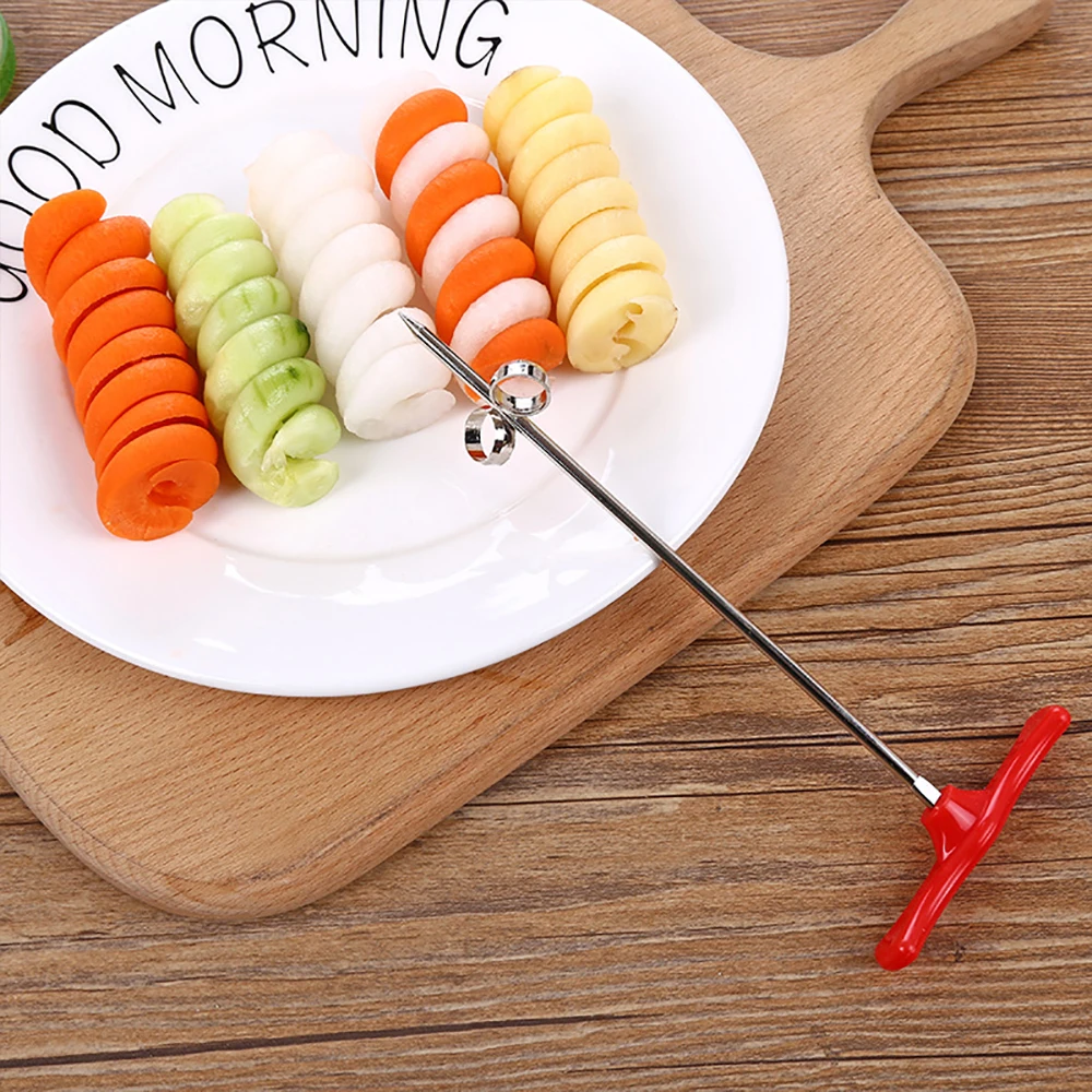 Potato Spiral Cutter Manual Roller French Fry Cutter Making Twist Shredder Grater Kitchen Gadget Cooking Tools Vegetable Slicer